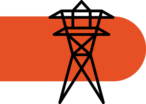 Red Overhead Powerline Icon